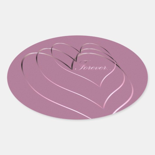 Valentinstag Ovaler Aufkleber (Vorderseite)