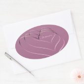 Valentinstag Ovaler Aufkleber (Umschlag)