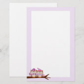 Valentinstag Owls Briefpapier (Vorne/Hinten)