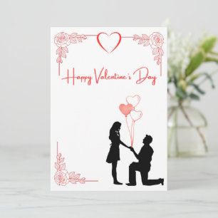 Valentinstag-Paar-Antragskarte Feiertagskarte