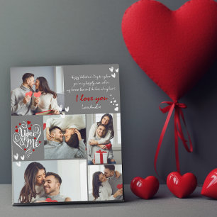 Valentinstag Paar Fotos rot-weiß Fotoplatte