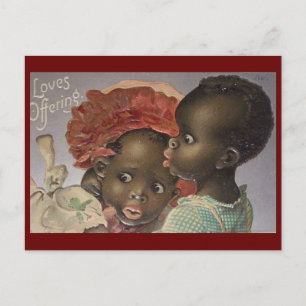 Valentinstag-Paar im Vintage-Stil aus Afrika Postkarte