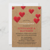 Valentinstag Paare Dusche Einladung (Vorderseite)