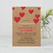 Valentinstag Paare Dusche Einladung (Stehend Vorderseite)