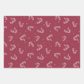 Valentinstag Packpapier mit Blume Herz Geschenkpapier Set (Vorderseite 2)