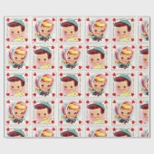 Valentinstag Packpapier Retro (Flach)