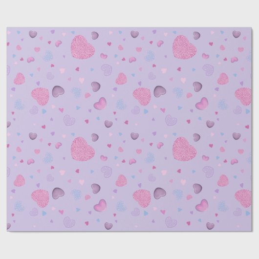 Valentinstag Packpapier voll von Herzen (Flach)