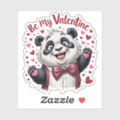 Valentinstag-Panda Aufkleber (Blatt)
