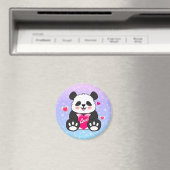 Valentinstag-Panda in Liebe Magnet (In Situ (Geschirrspüler))