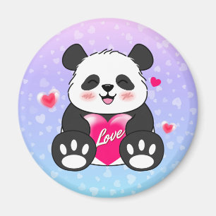 Valentinstag-Panda in Liebe Magnet