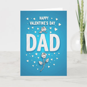 Valentinstag Papa erhobene Goldherzkarte Karte