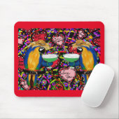 Valentinstag-Papageien Mousepad (Mit Mouse)