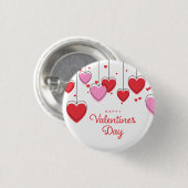 Valentinstag Paper Button - Heart Strings (Vorne & Hinten)
