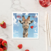 Valentinstag Papier Napkins Giraffe Serviette (Beispiel)