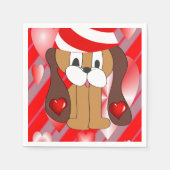 Valentinstag Papier Napkins, Hund Serviette (Vorderseite)