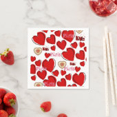 Valentinstag Papier Napkins, Paris Frankreich Serviette (Beispiel)
