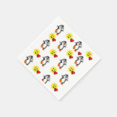 Valentinstag Papier Napkins, Pinguin Hearts Serviette (Ecke)