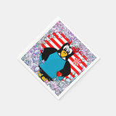 Valentinstag Papier Napkins, Pinguin Hearts Serviette (Ecke)