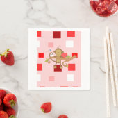 Valentinstag-Papier-Servietten, Affe Serviette (Beispiel)