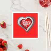 Valentinstag-Papier-Servietten Serviette (Beispiel)