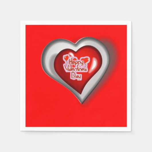 Valentinstag-Papier-Servietten Serviette (Vorderseite)