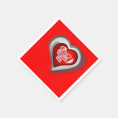 Valentinstag-Papier-Servietten Serviette (Ecke)