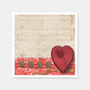 Valentinstag-Papier-Servietten Serviette