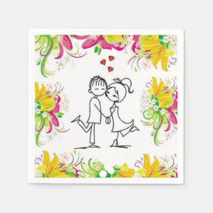 Valentinstag-Papier-Servietten Serviette