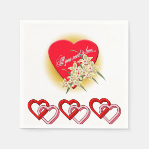 Valentinstag-Papier-Servietten Serviette