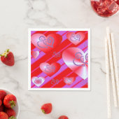 Valentinstag-Papier-Tischservietten Serviette (Beispiel)