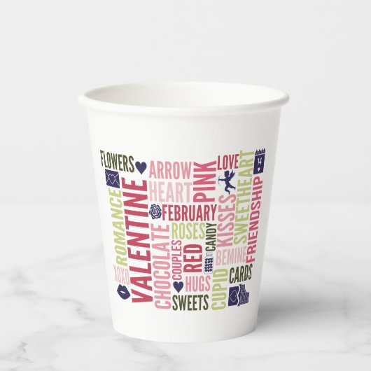 Valentinstag Pappbecher (Vorderseite)