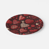 Valentinstag Pappteller (Schrägansicht)