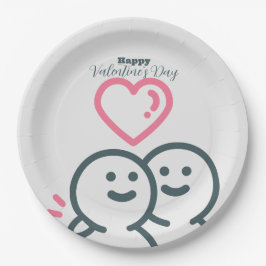 Valentinstag Pappteller