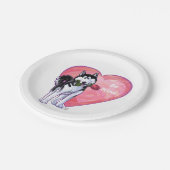 Valentinstag Pappteller (Schrägansicht)