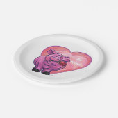 Valentinstag Pappteller (Schrägansicht)