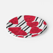 Valentinstag Pappteller (Schrägansicht)