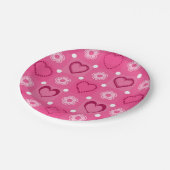 Valentinstag Pappteller (Schrägansicht)