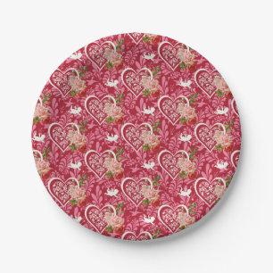 Valentinstag Pappteller