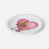 Valentinstag Pappteller (Schrägansicht)