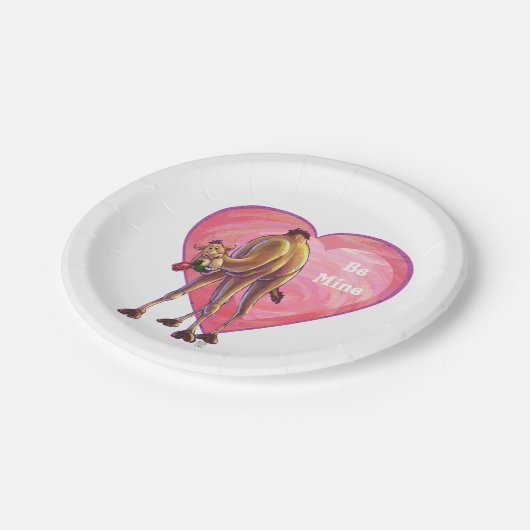 Valentinstag Pappteller (Schrägansicht)