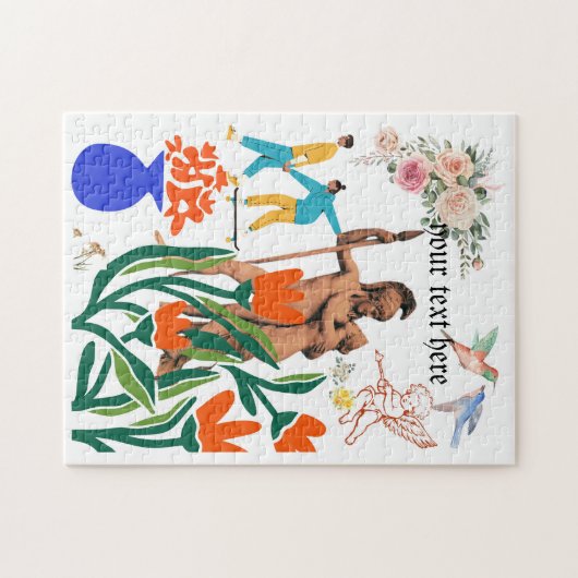 Valentinstag Pärchen farbenfroh Puzzle (Horizontal)