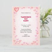 Valentinstag-Party Einladung (Stehend Vorderseite)
