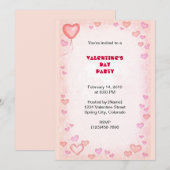 Valentinstag-Party Einladung (Vorne/Hinten)