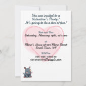 Valentinstag-Party Einladung (Rückseite)