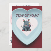 Valentinstag-Party Einladung (Vorne/Hinten)