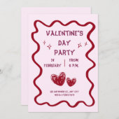 Valentinstag-Party Einladung (Vorne/Hinten)