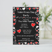 Valentinstag Party Einladung (Stehend Vorderseite)