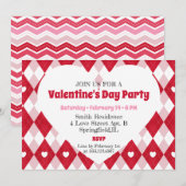 Valentinstag-Party Einladung (Vorne/Hinten)