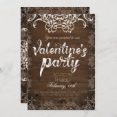Valentinstag-Party Einladung (Vorne/Hinten)