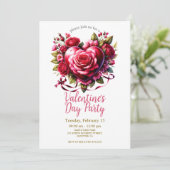 Valentinstag-Party Einladung (Stehend Vorderseite)